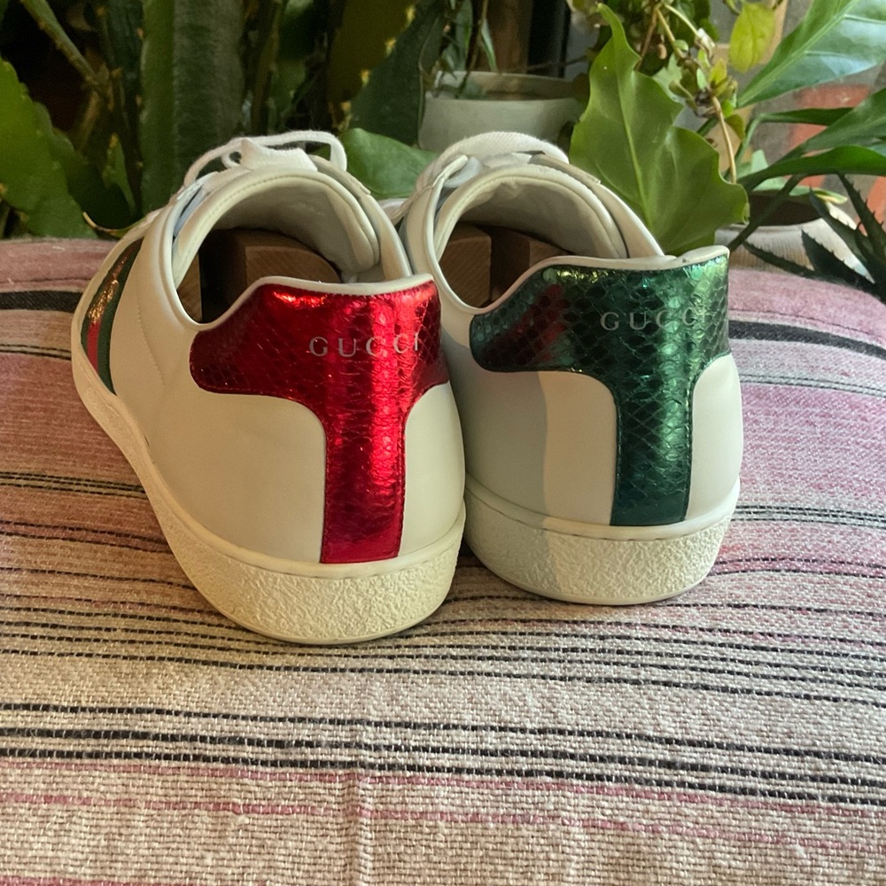 Gucci New Ace Embroidered Low-Top Sneakers Mens size 15 - Picture 3 of 12